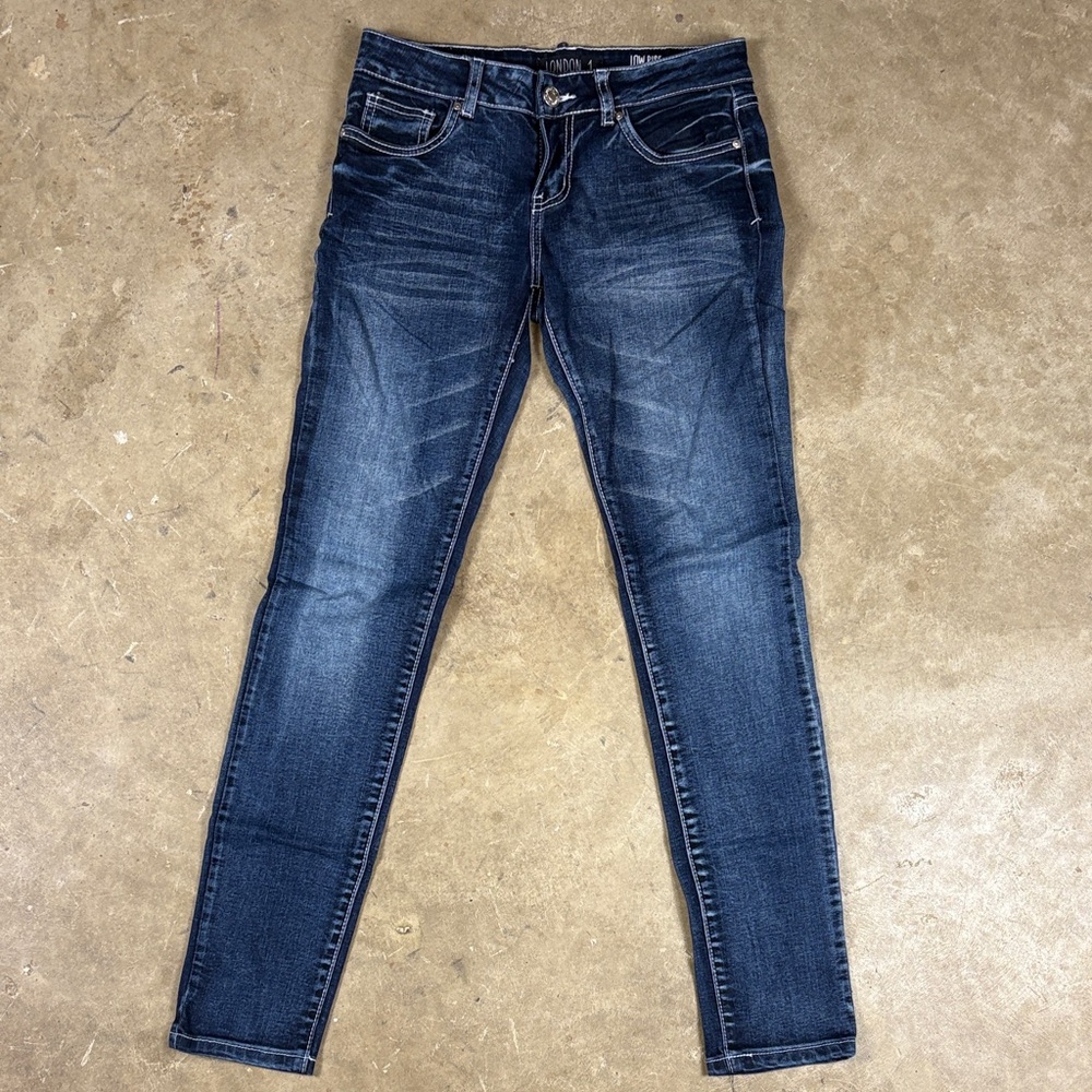 Dark Blue Women's London Low Rise Jeans Size 1